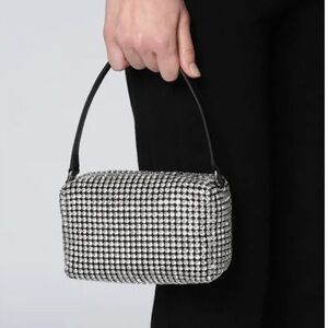 Designer inspired Silver Crystal Embellished Women's Bag NWOT